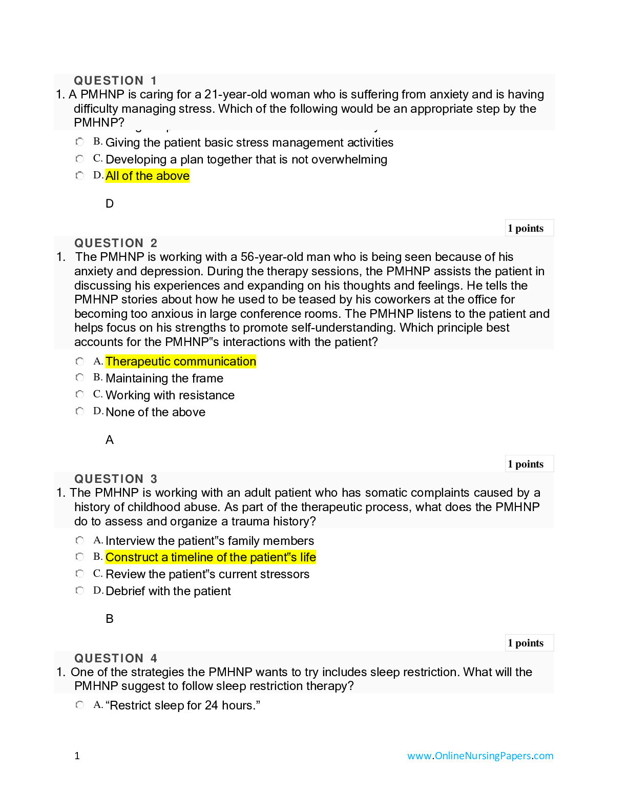 NURS-6640 Midterm Final Exam Question and Answers(98% Verified)