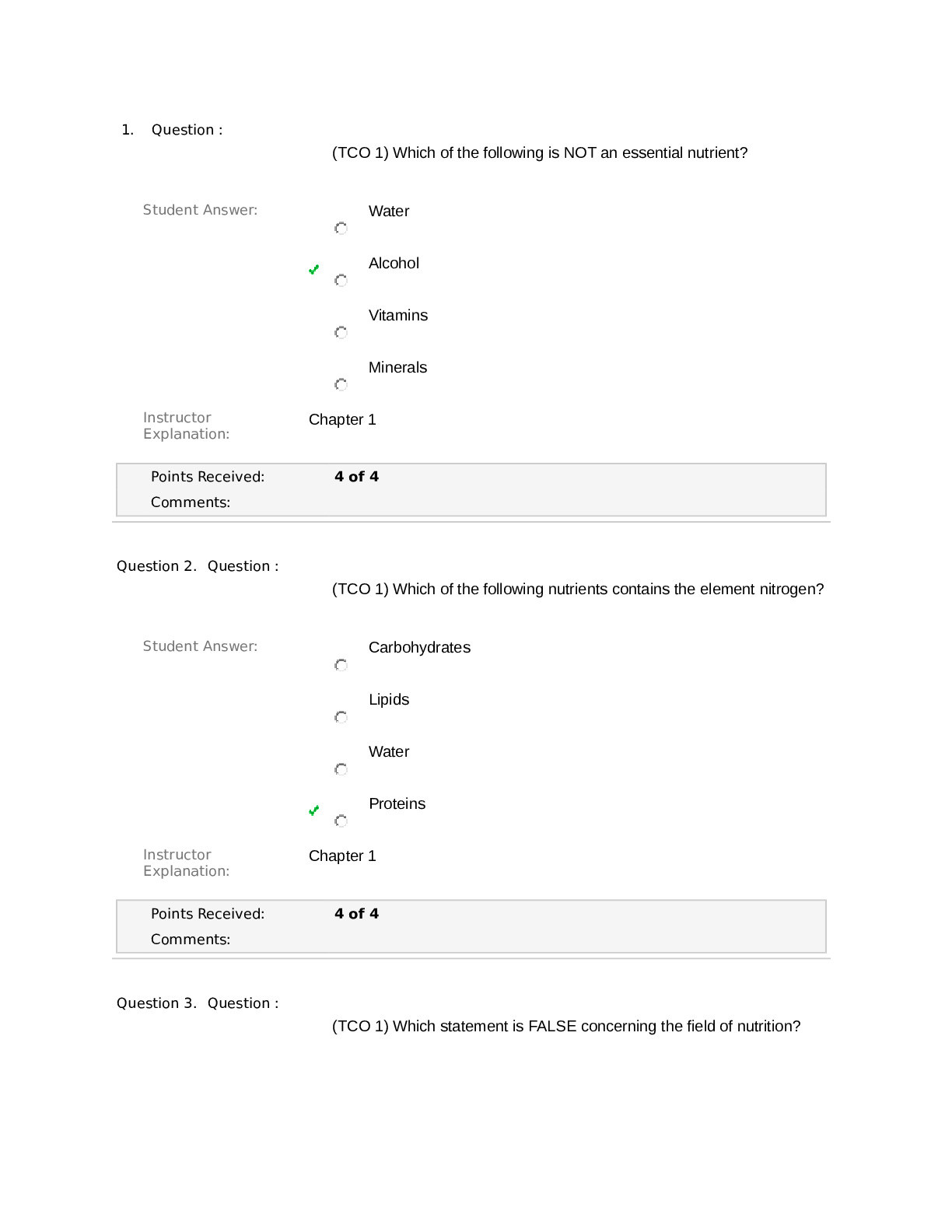 SCI-228 Week 4 Midterm; EXAM AND SOLUTION