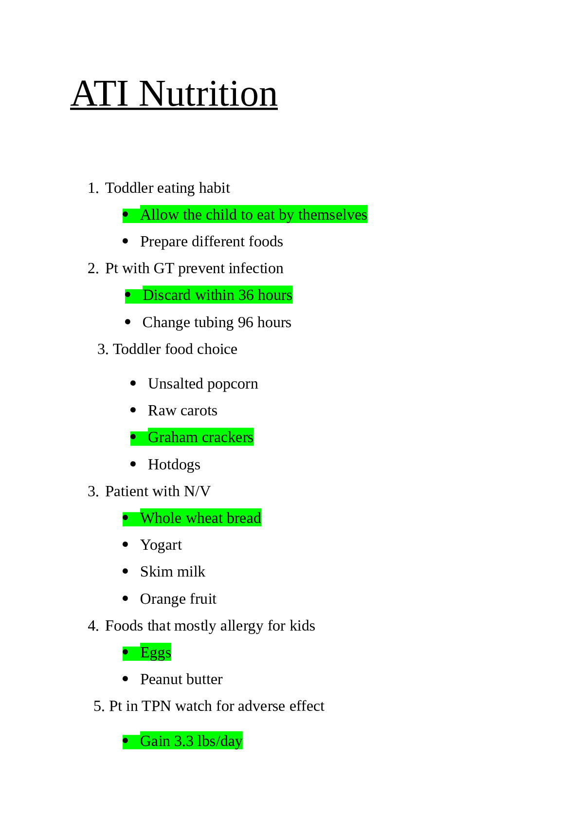 NURSING 2262ATI_Nutrition_Exam_latest