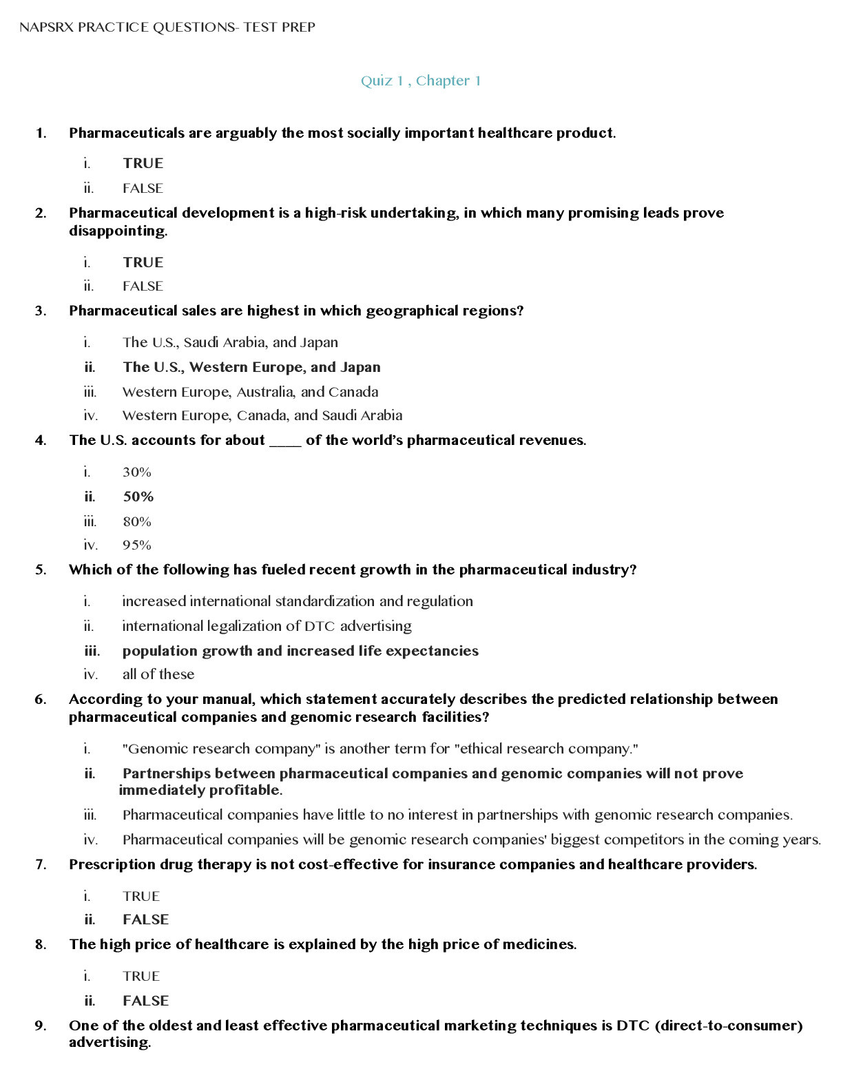 NAPSR Practice Questions